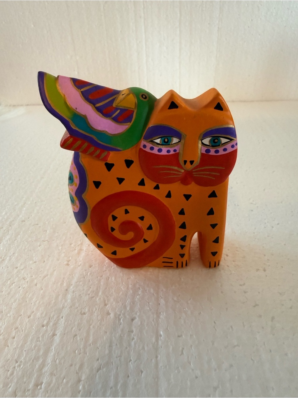 Laurel‎ Burch colorful cat and Bird